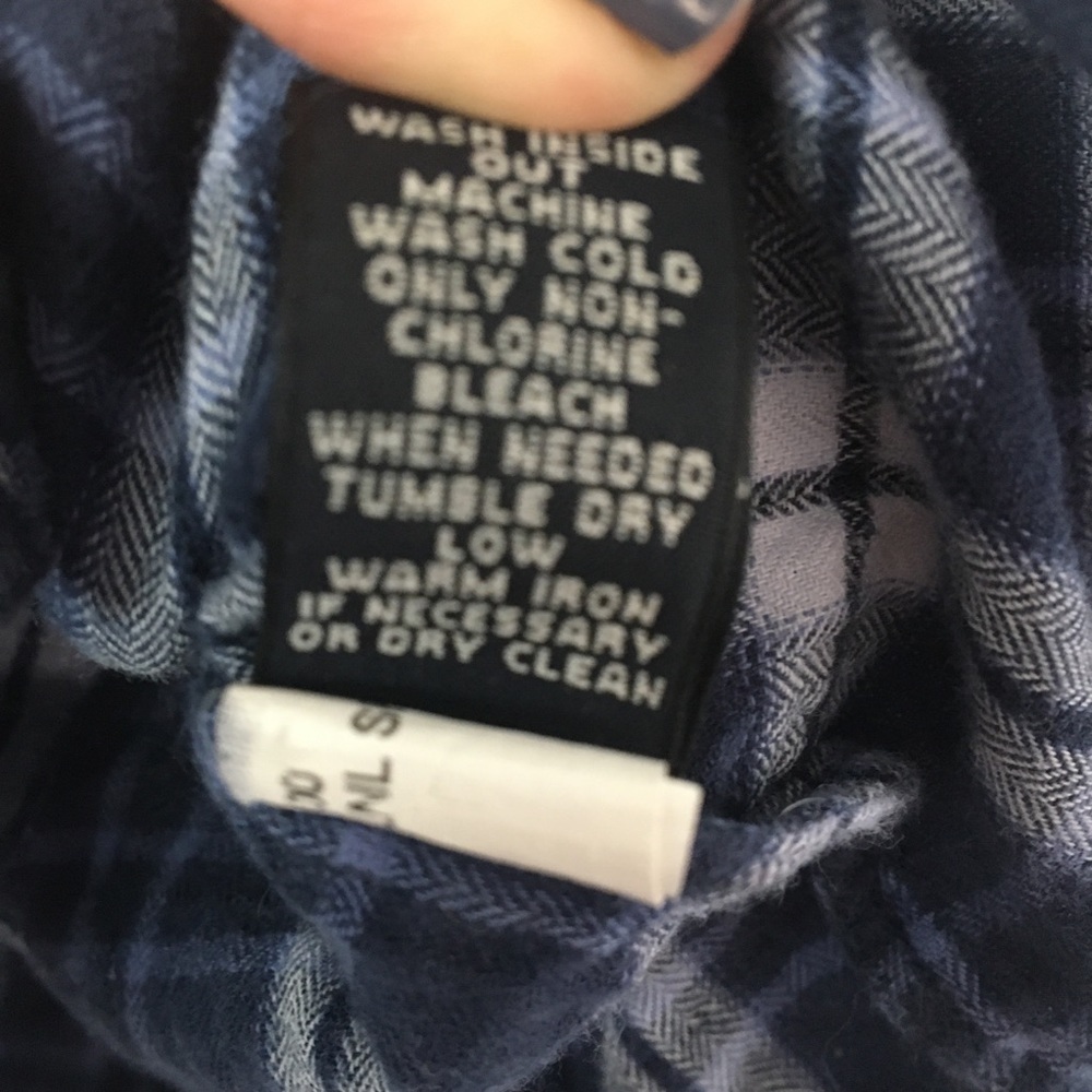 Banana Republic Blue Plaid Flannel Ruffle Shirt - Picture 14 of 16